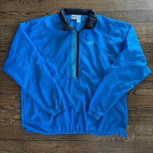 Vintage 90s Nike Blue Half Zip Windbreaker Pullover Jacket XL Swoosh